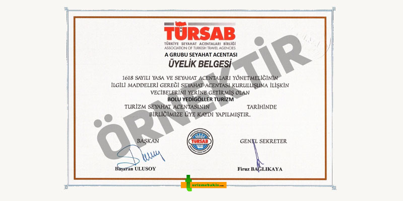 TÜRSAB Belgesi